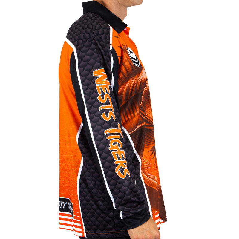 NRL Wests Tigers 'Barracuda' Fishing Shirt - Youth