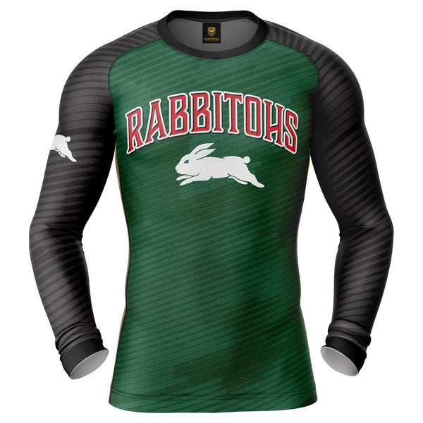 NRL Rabbitohs 'Barrel' Rash Vest  - Adult