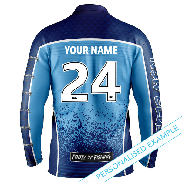 NSW Blues 'Barracuda' Fishing Shirt - Youth