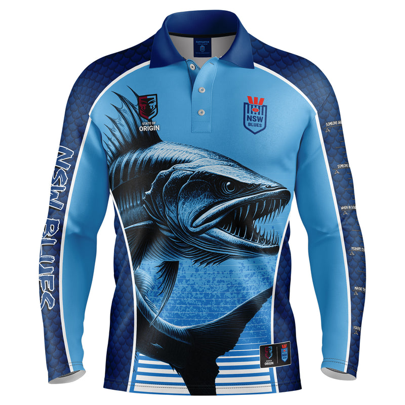 NSW Blues 'Barracuda' Fishing Shirt - Youth