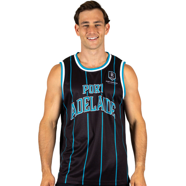 AFL Port Adelaide 'Harlem' Basketball Singlet - Adult