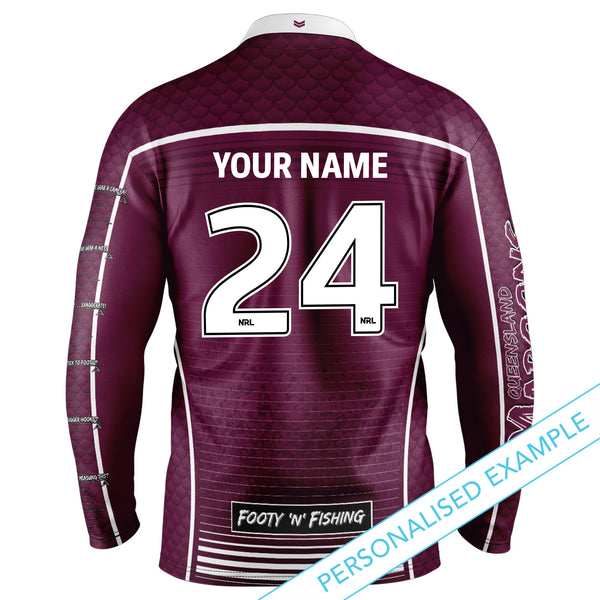 QLD Maroons 'Barracuda' Fishing Shirt - Youth