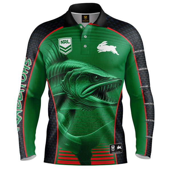 NRL Rabbitohs 'Barracuda' Fishing Shirt - Youth - Ashtabula