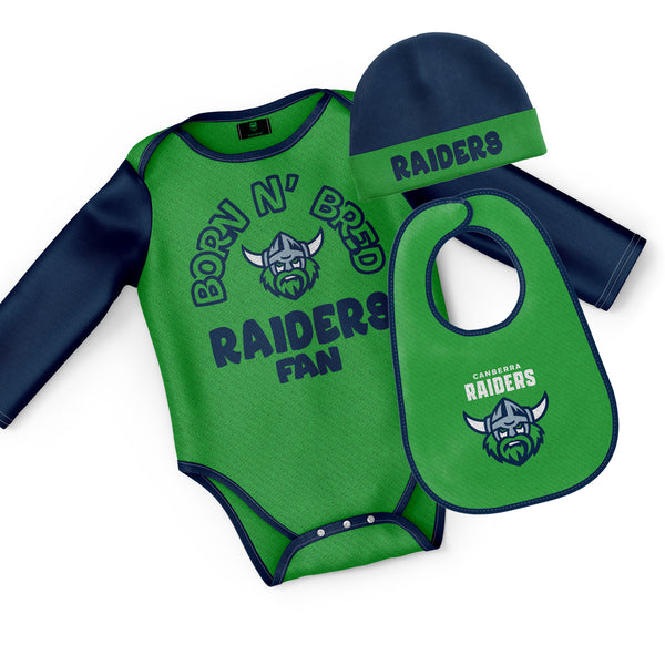 NRL Raiders 3pc Infant Gift Set - 'Born & Bred' - Ashtabula