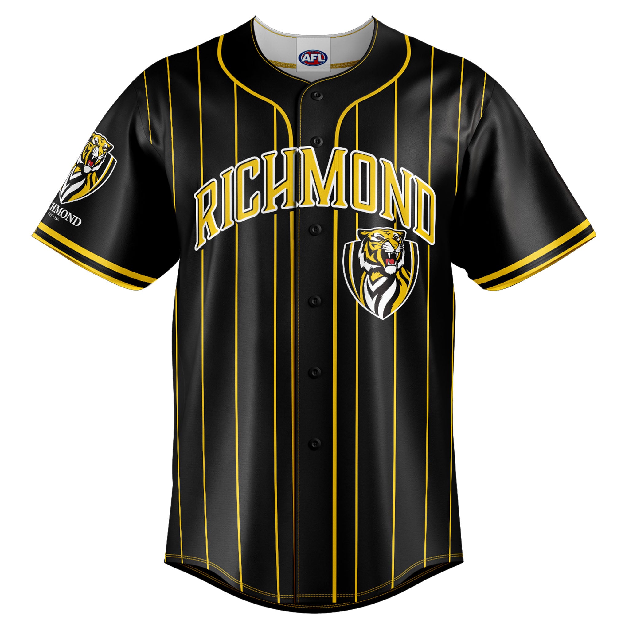 AFL Richmond Tigers 'Slugger' Baseball Shirt | Ashtabula