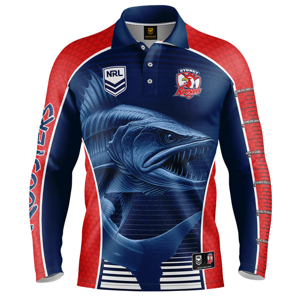 NRL Roosters 'Barracuda' Fishing Shirt - Youth - Ashtabula