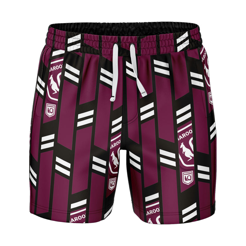 QLD Maroons 'Riviera' Volley Swim Shorts - Ashtabula