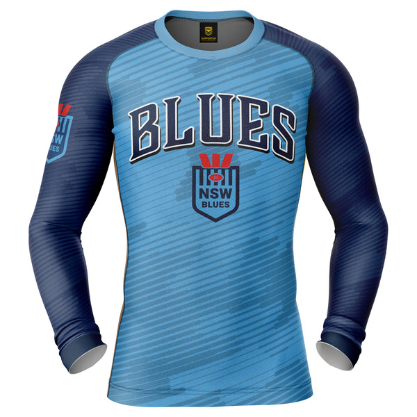 NSW Blues 'Barrel' Rash Vest - Adult