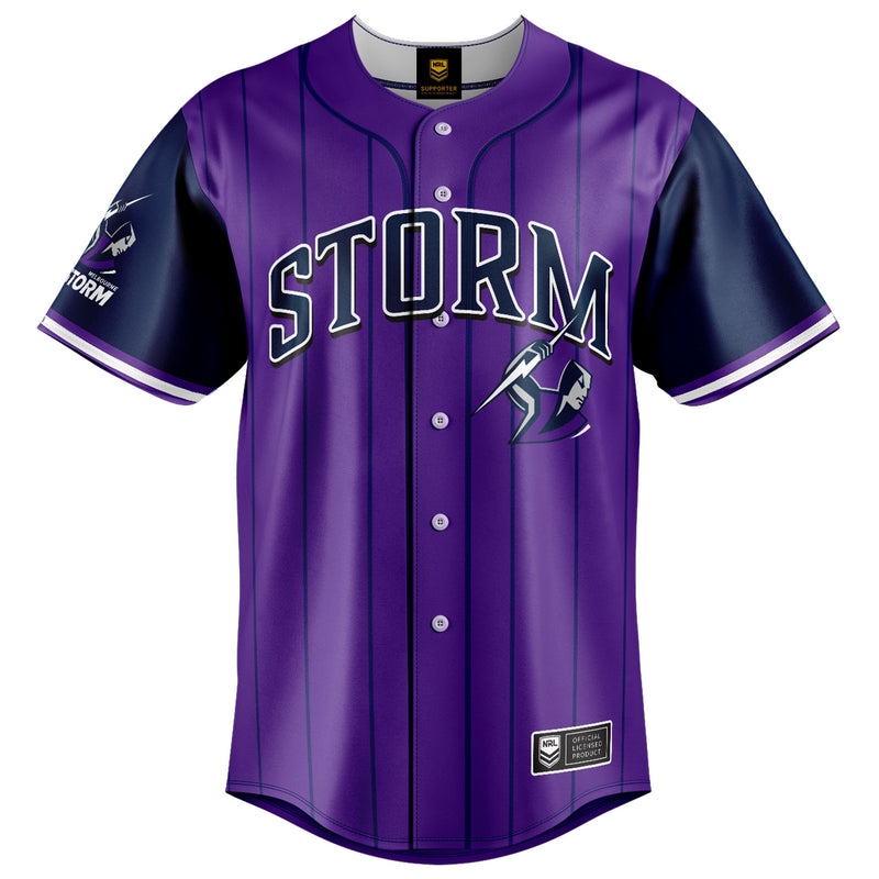 NRL Storm 'Slugger' Baseball Shirt - Ashtabula