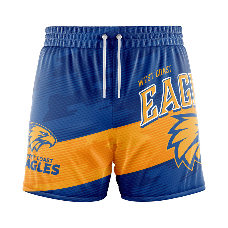 AFL West Coast Eagles 'Barrel' Board Shorts - Youth