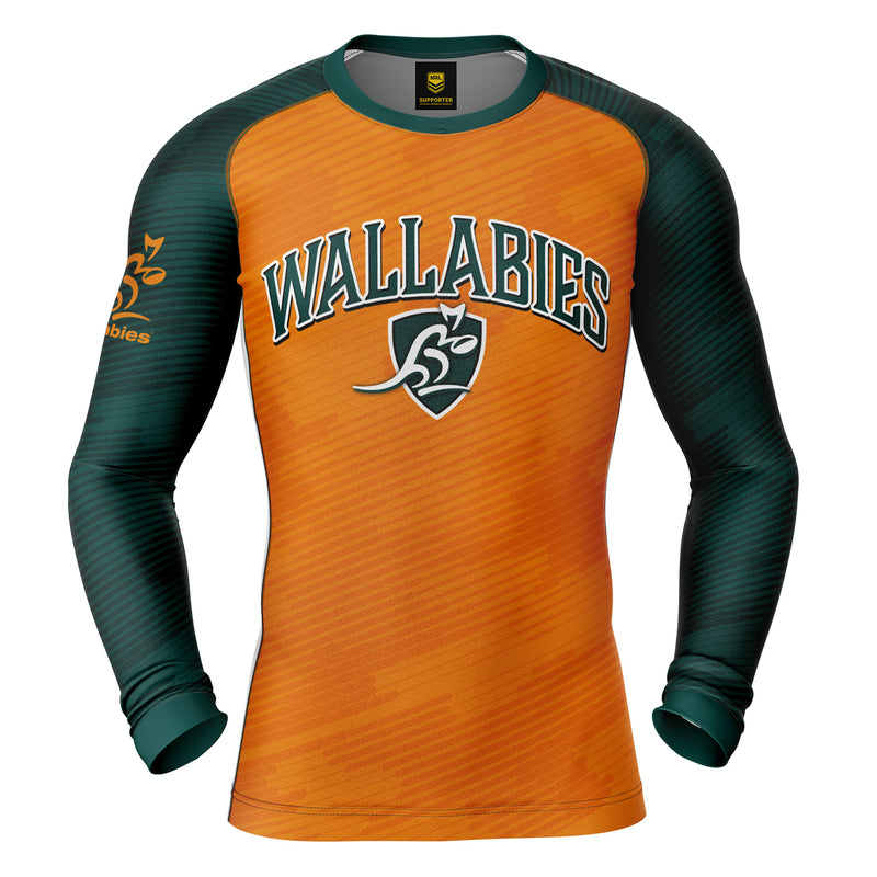 Wallabies 'Barrel' Rash Vest - Adult