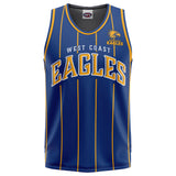 AFL West Coast Eagles 'Harlem' Basketball Singlet - Adult