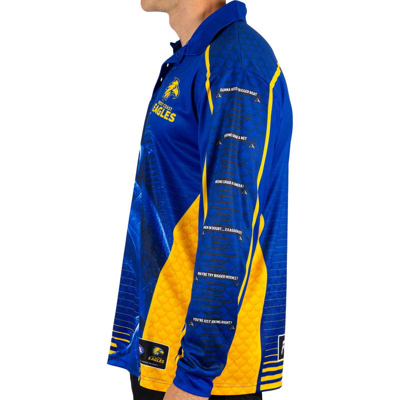 AFL West Coast Eagles Footy n Fishing Shirt - Adult