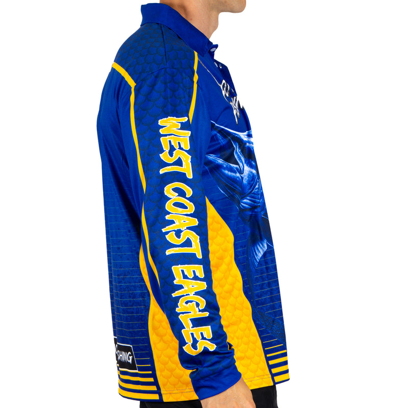 AFL West Coast Eagles Footy n Fishing Shirt - Adult