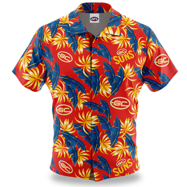 AFL Gold Coast Suns 'Paradise' Hawaiian Shirt - Ashtabula
