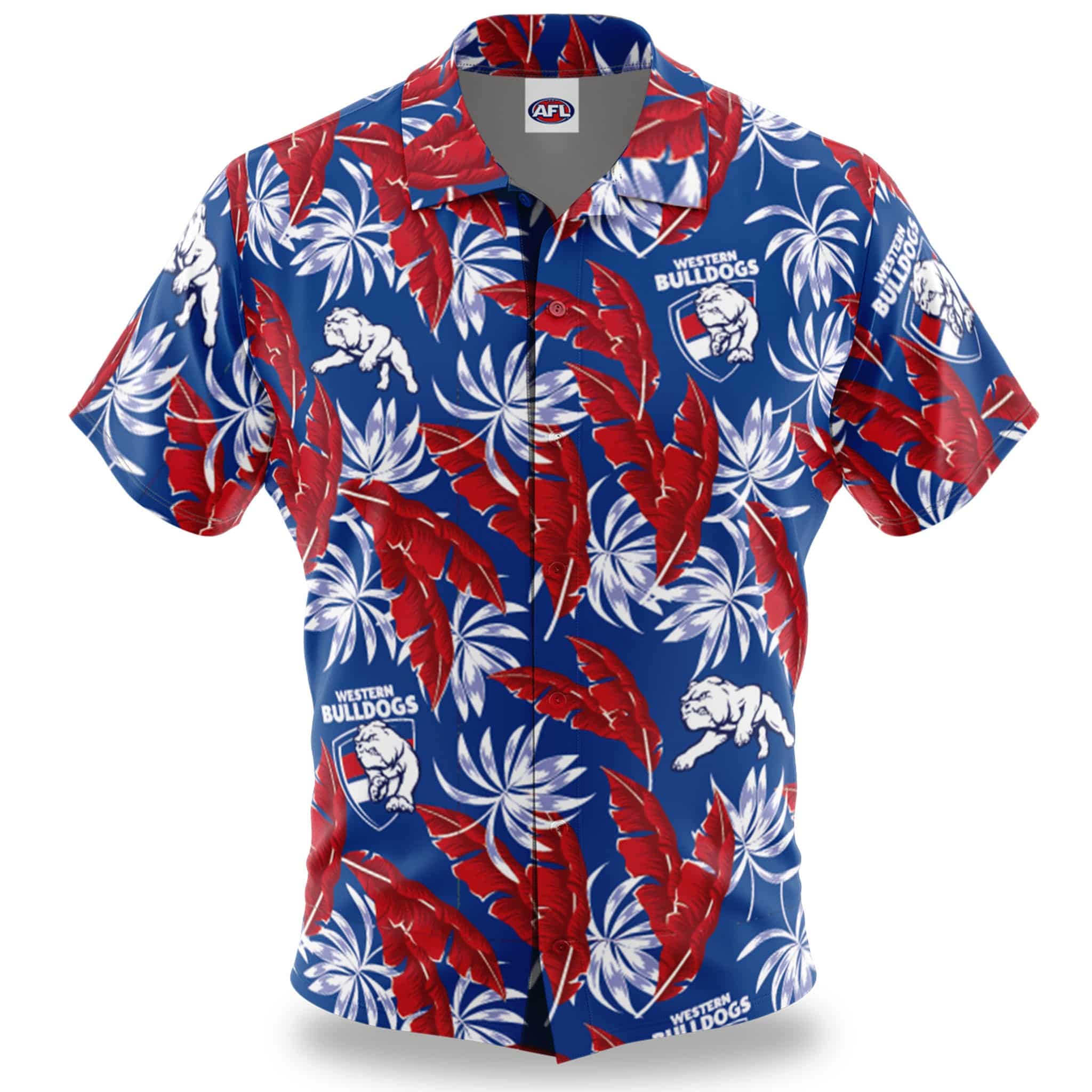 AFL Western Bulldogs 'Paradise' Hawaiian Shirt | Ashtabula