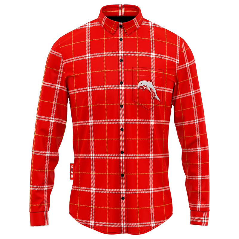 NRL Dolphins 'Mustang' Flannel Shirt