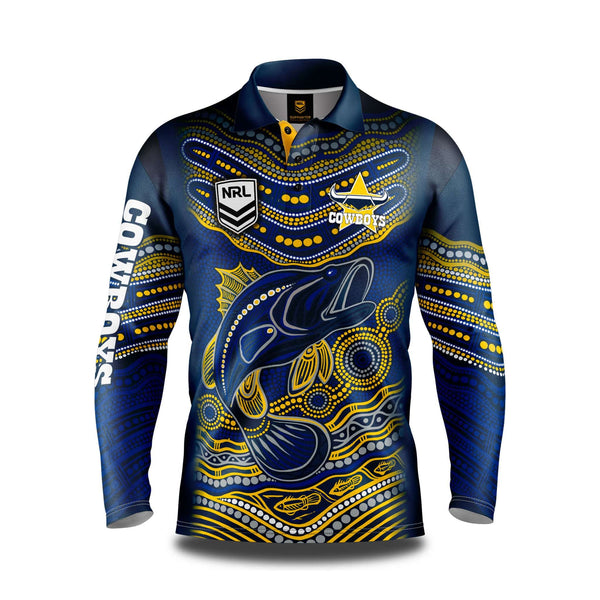 NRL Cowboys 'Reef Runner' Hooded Fishing Shirt - Youth