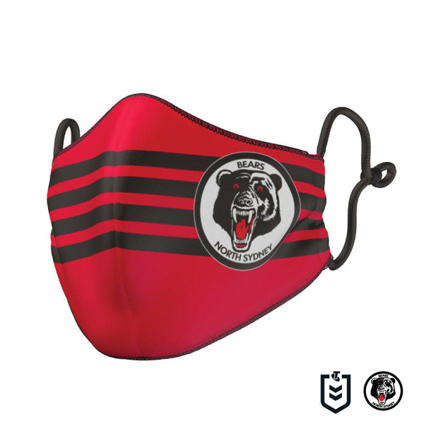 NRL Retro North Sydney Bears Face Mask - Ashtabula