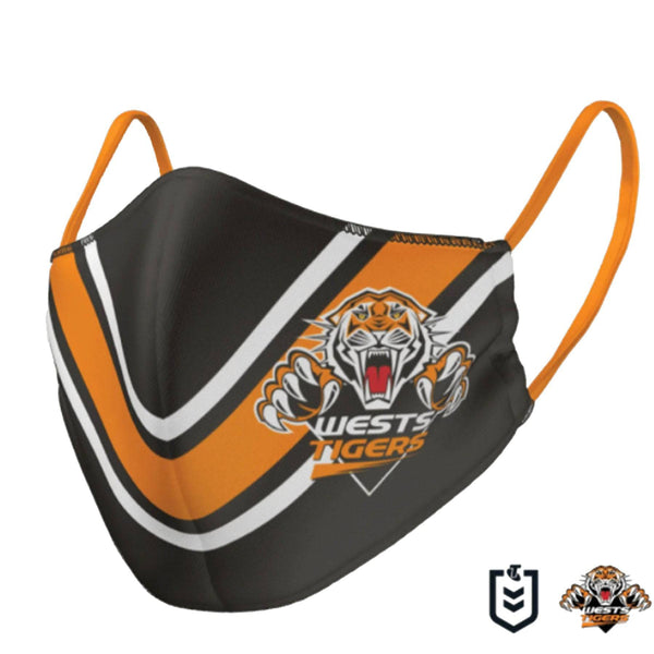 NRL Wests Tigers Face Mask - Ashtabula