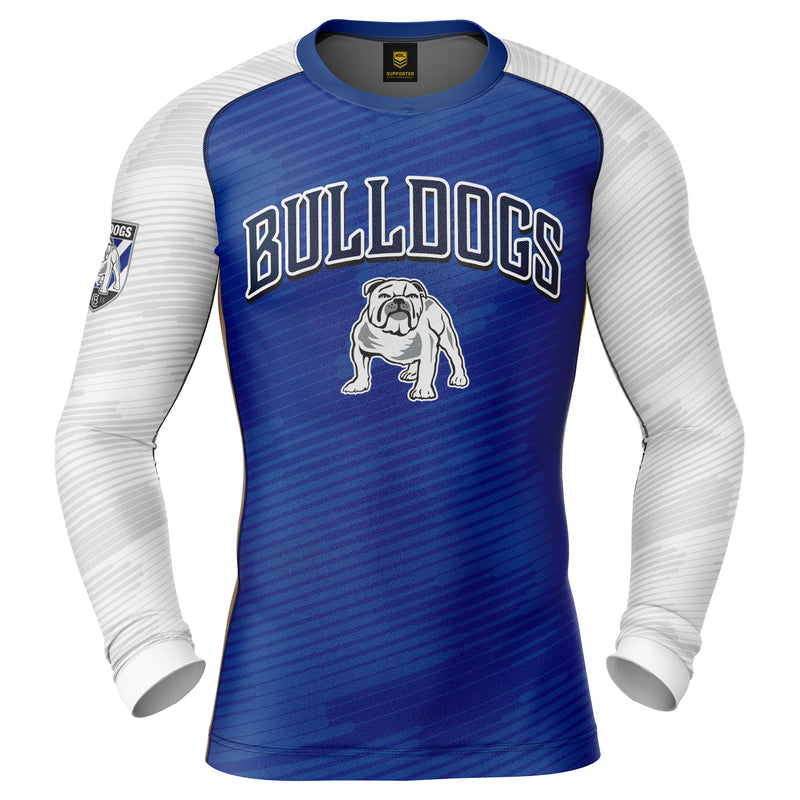 NRL Bulldogs 'Barrel' Rash Vest - Adult